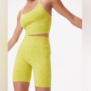 NWOT Outdoor Voices Freeform 7” Shorts and Top Set in Lime